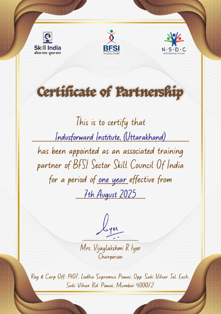 BFSI Partnership Certificate