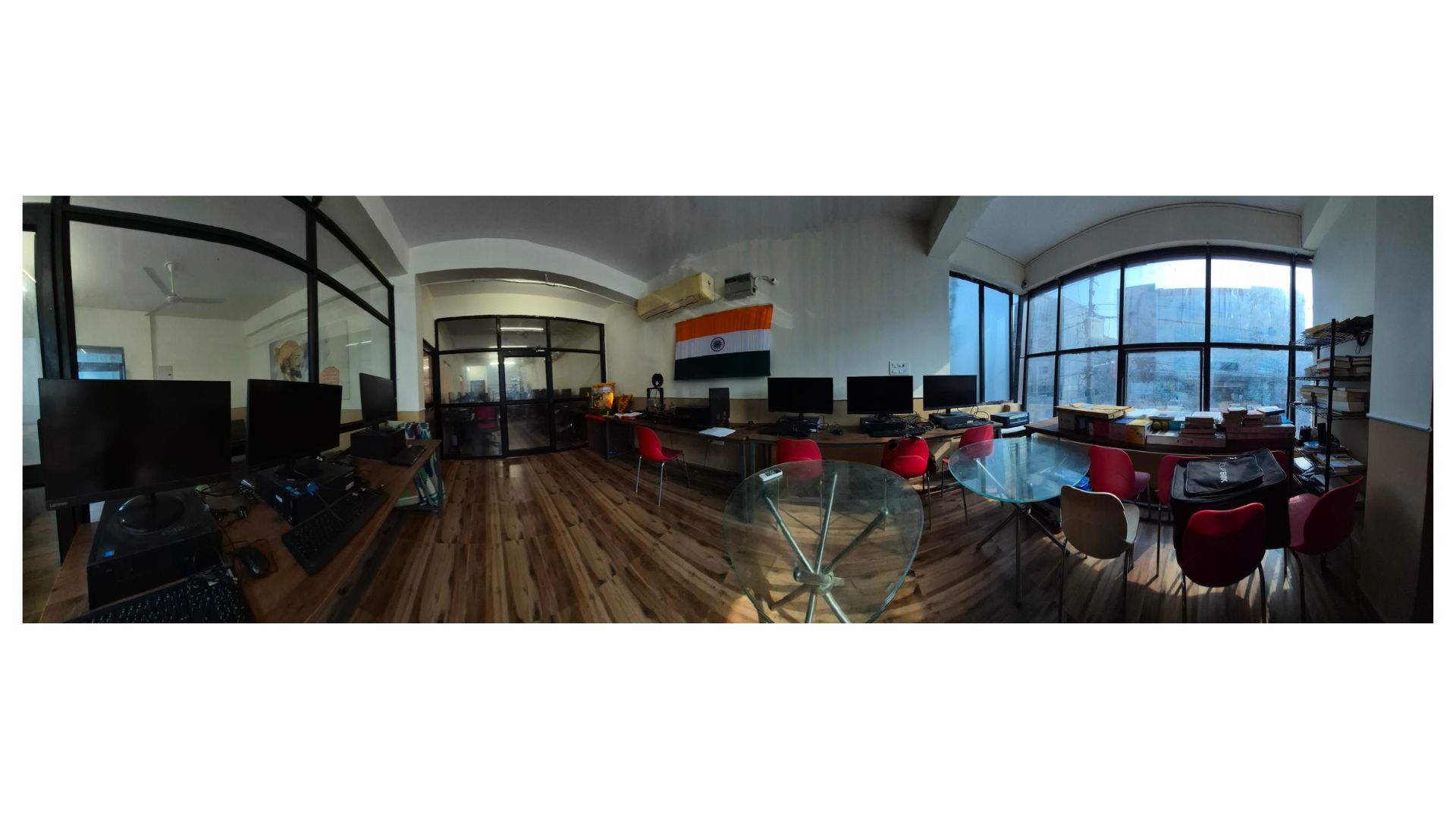 Students working on electronics projects